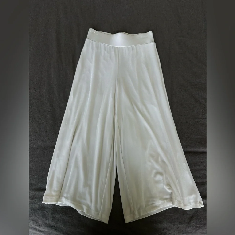 White High Rise Wide Leg Pants - Picture 2 of 3